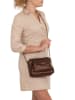 Anna Morellini Leder-Umhängetasche "Agnesina" in Braun - (B)26 x (H)19 x (T)7 cm