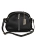 Anna Morellini Leren schoudertas "Desideria" zwart - (B)22 x (H)15 x (D)9 cm