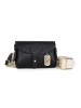 Anna Morellini Leder-Umhängetasche "Giusy" in Schwarz - (B)19 x (H)13 x (T)3 cm