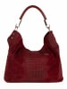 Anna Morellini Skórzana torebka "Alessandra" w kolorze bordowym - 38 x 36 x 14 cm