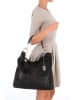 Anna Morellini Leder-Schultertasche in Schwarz - (B)38 x (H)36 x (T)14 cm