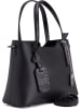 Anna Morellini Leder-Henkeltasche "Corinna" in Schwarz - (B)28 x (H)22 x (T)8 cm
