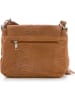 Anna Morellini Leder-Umhängetasche "Elena" in Hellbraun - (B)28 x (H)20 x (T)8 cm