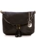 Anna Morellini Leder-Umhängetasche "Alice" in Schwarz - (B)22 x (H)18 x (T)2 cm