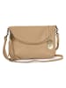 Anna Morellini Leder-Umhängetasche "Alice" in Beige - (L)22 x (B)2 x (H)18 cm