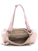 Anna Morellini Leren schoudertas "Mia" lichtroze - (B)30 x (H)20 x (D)8 cm