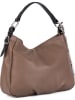 Anna Morellini Leder-Henkeltasche in Taupe - (B)30,5 x (H)26 x (T)9 cm