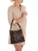 Anna Morellini Leren schoudertas "Linda" donkerbruin - (B)29 x (H)24 x (D)8 cm
