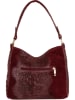 Anna Morellini Leder-Schultertasche "Linda" in Bordeaux - (B)29 x (H)24 x (T)8 cm