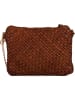 Anna Morellini Leder-Umhängetasche "Laura" in Braun - (B)23 x (H)17 x (T)1 cm