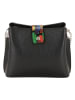 Anna Morellini Leren schoudertas "Vida" zwart - (B)22 x (H)17 x (D)10 cm