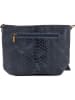 Anna Morellini Leder-Umhängetasche "Lydia" in Dunkelblau - (B)22 x (H)18 x (T)2 cm