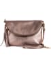 Anna Morellini Leder-Umhängetasche "Beverly" in Roségold - (B)22 x (H)18 x (T)2 cm