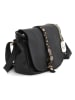 Anna Morellini Leder-Umhängetasche "Luigia" in Schwarz - (B)23 x (H)19 x (T)9 cm