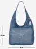 Anna Morellini Leder-Schultertasche "Palladia" in Blau - (B)38 x (H)30 x (T)2 cm