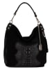 Anna Morellini Leder-Schultertasche "Denise" in Schwarz - (B)29 x (H)31 x (T)14 cm