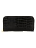 Anna Morellini Leren portemonnee "Sigismonda" zwart - (B)20 x (H)10 x (D)3 cm