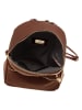 Anna Morellini Leder-Rucksack "Zeolla" in Hellbraun - (B)22 x (H)29 x (T)11 cm