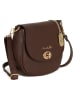 Anna Morellini Leder-Umhängetasche "Iseppa" in Dunkelbraun - (B)24 x (H)21 x (T)9 cm