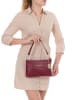 Anna Morellini Leder-Henkeltasche "Sancia" in Bordeaux - (B)25 x (H)16 x (T)4 cm