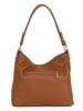Anna Morellini Leder-Schultertasche "Paolina" in Cognac - (B)28 x (H)24 x (T)8 cm