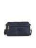 Anna Morellini Leren schoudertas "Luigina" donkerblauw - (B)25 x (H)16 x (D)7 cm