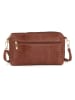 Anna Morellini Leren schoudertas "Luigina" lichtbruin - (B)25 x (H)16 x (D)7 cm