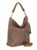 Anna Morellini Leren schoudertas "Adelfina" taupe - (B)33 x (H)31 x (D)16 cm