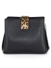 Anna Morellini Leder-Umhängetasche "Norina" in Schwarz - (B)21 x (H)17 x (T)9 cm
