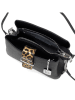 Anna Morellini Leder-Umhängetasche "Norina" in Schwarz - (B)21 x (H)17 x (T)9 cm