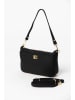 Anna Morellini Leder-Umhängetasche "Taidea" in Schwarz - (B)23 x (H)15 x (T)7 cm