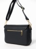 Anna Morellini Leder-Schultertasche "Stefanetta" in Schwarz - (B)24 x (H)16 x (T)6,5 cm