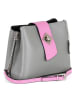 Anna Morellini Leren schoudertas "Elianna" grijs - (B)22 x (H)19 x (D)10 cm