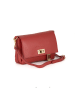 Anna Morellini Skórzana torebka "Matalia" w kolorze czerwonym - 22 x 17 x 9 cm