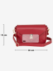 Anna Morellini Leder-Umhängetasche "Terina" in Rot - (B)24 x (H)16 x (T)6,5 cm