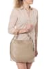 Anna Morellini Leder-Henkeltasche "Sylvana" in Beige - (B)33 x (H)30 x (T)11 cm