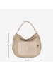 Anna Morellini Leder-Henkeltasche "Sylvana" in Beige - (B)33 x (H)30 x (T)11 cm