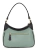 Anna Morellini Leder-Schultertasche "Sabbatina" in Mint - (B)30 x (H)20 x (T)12 cm