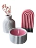 Lucky Bees 3-delige set: kaarsen en vaas roze/wit