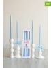 Lucky Bees 4er-Set: Stabkerzen in Hellblau - 4x 65 g