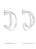 Tamaris Srebrne kolczyki-półkreole z cyrkoniami