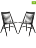 Safavieh 2er-Set: Esszimmerstühle "Wren" in Schwarz - (B)55 x (H)86 x (T)53 cm
