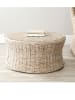 Safavieh Cocktail-Ottoman "Ruxton" in Beige - (H)40 x Ø 81 cm