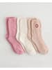 Lemon socks 6-delige set: sokken beige/lichtroze
