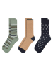 Ted Baker 6er-Set: Socken in Grün/ Beige/ Dunkelblau