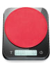 bodum Küchenwaage "Bistro" in Schwarz/ Rot - (L)16 x (B)13 cm