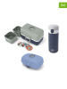 Monbento 3-delige lunchset "Tresor" blauw/groen