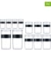 bodum 12-delige set: voorraadglazen "Presso" transparant/zwart