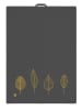 ppd Theedoek "Pure Gold Leaves" antraciet - (L)70 x (B)50 cm