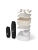 Monbento Lunchbox "Plume" in Creme/ Schwarz - 1,7 l